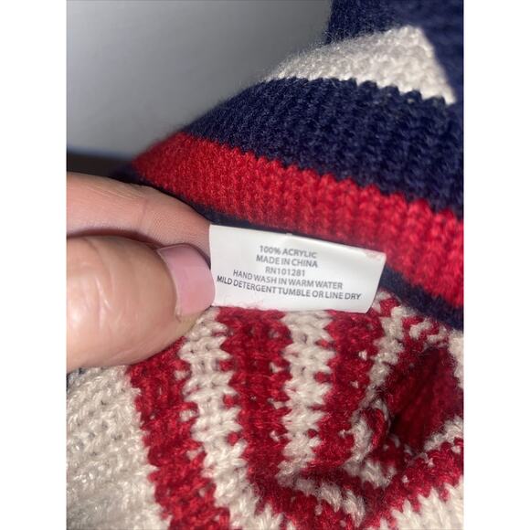 Pugs Flag Patriotic Cuffed Knit Beanie With Pom Hat Size One Size - Picture 7 of 7